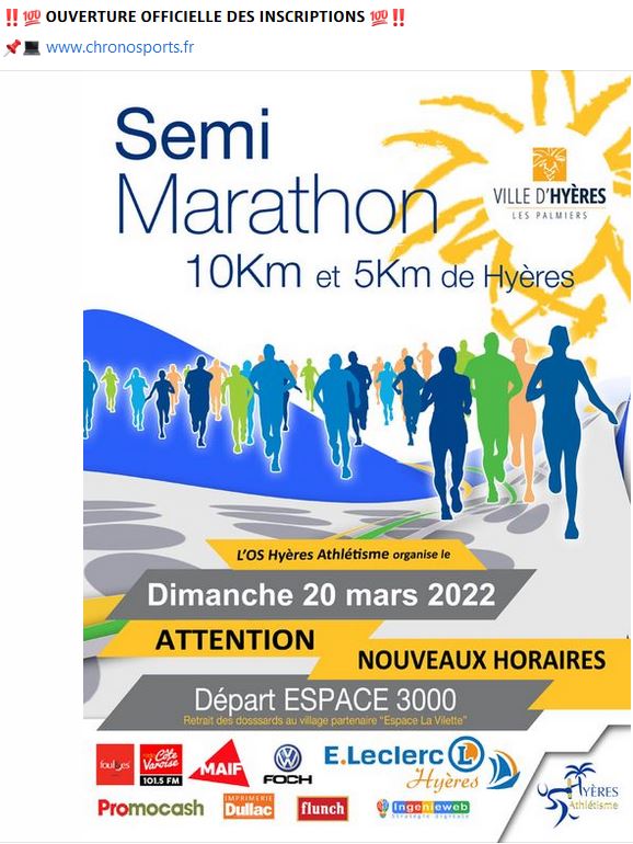 Inscriptions Chronosports 2022