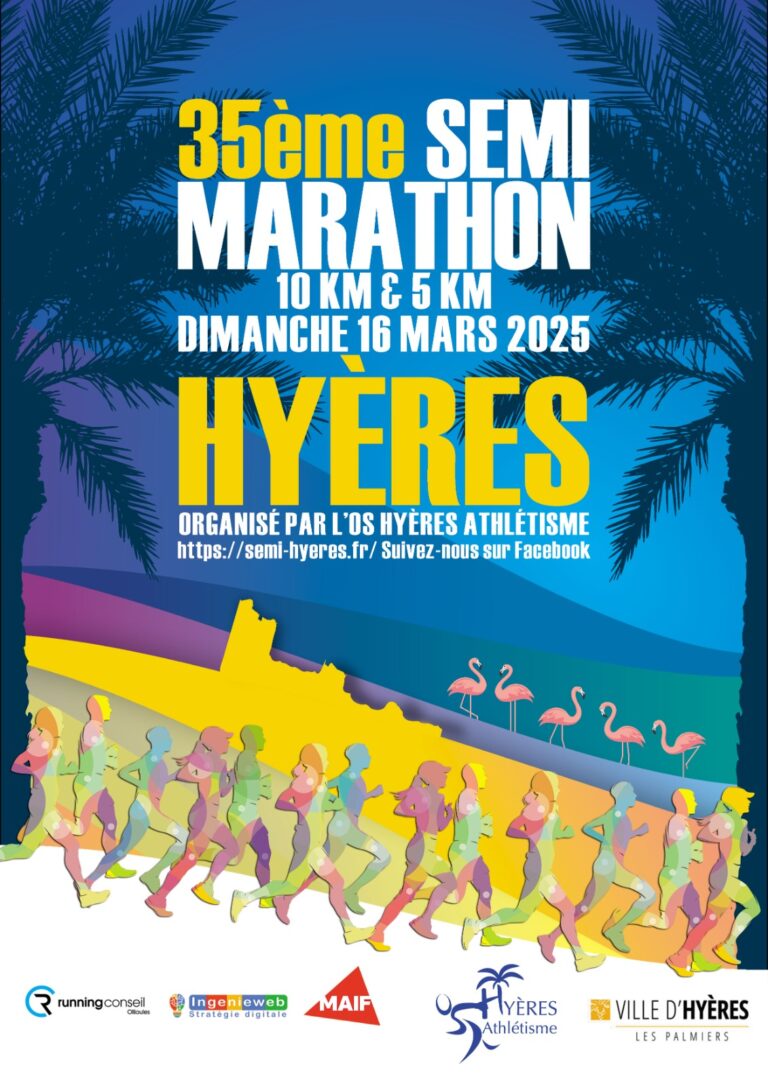 Affiche officielle 35ème semi marathon Hyères